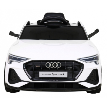 Audi E-Tron Sportback dla dzieci Biały + Pilot + Napęd 4x4 + Wolny Start + Radio MP3 + LED